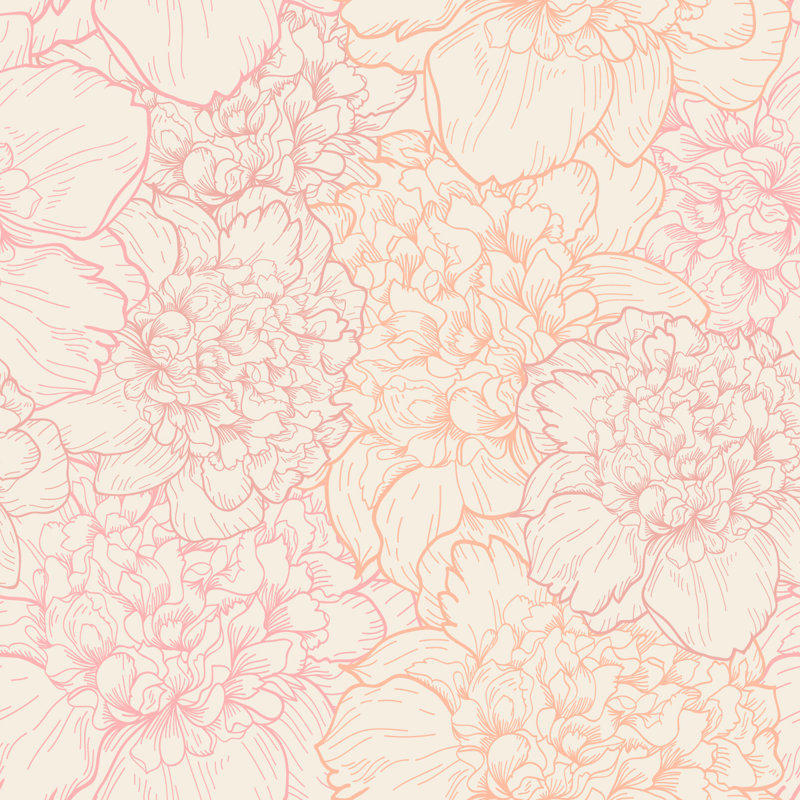 Peel & Stick Floral Wall Mural, 8.33' W x 8.33' L