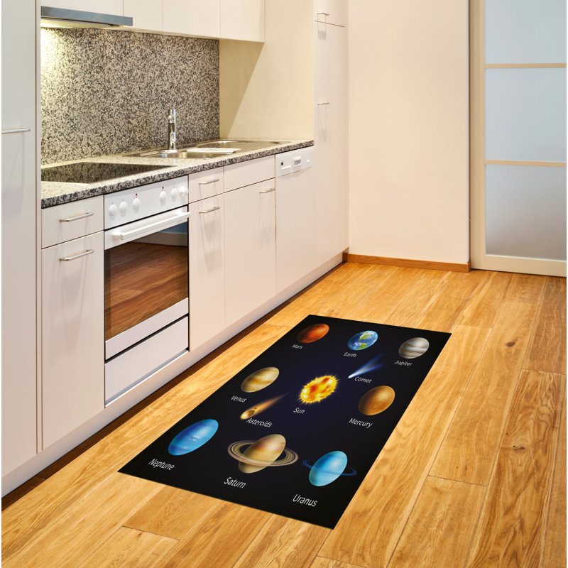 Educational Science High Density Long Fiber Poly Threads Decorative Area Rug Carpet, Rectangle 4' x 5'8"