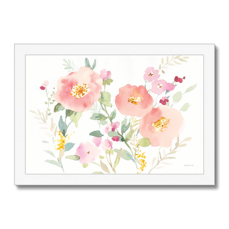 Jewels I - Painting, 65cm H x 95cm W, White Framed Paper Print