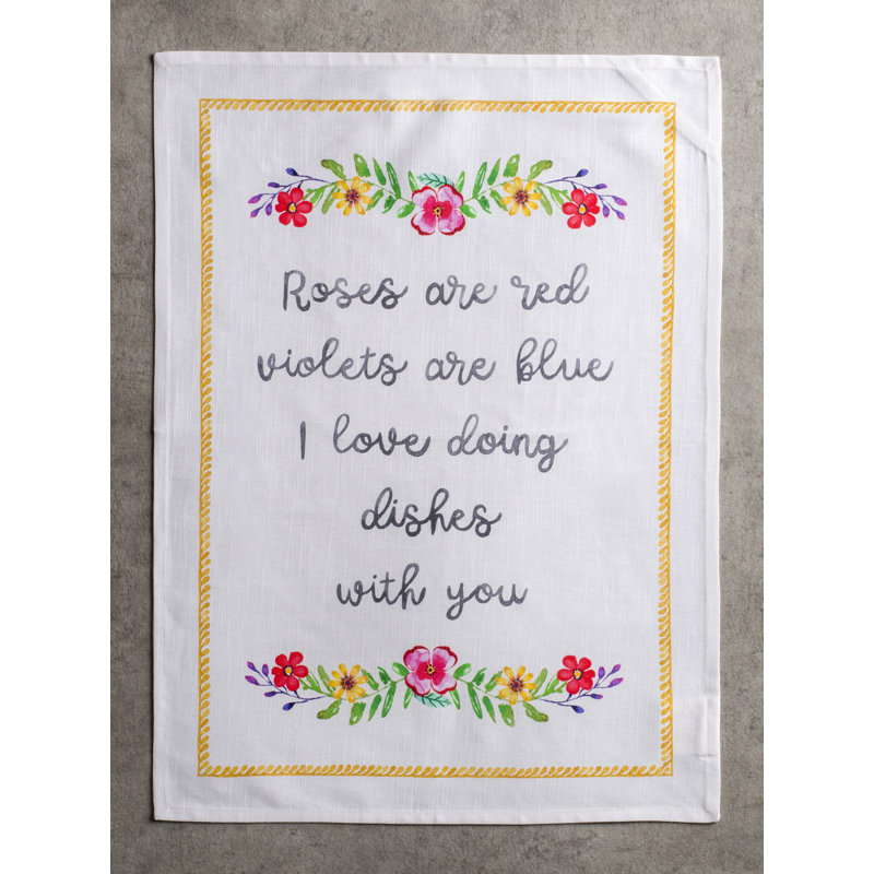 Cotton Floral Tea Towel Kitchen Towel