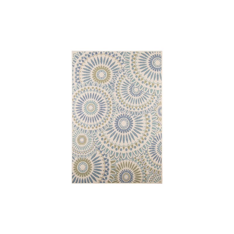 Attah Performance Floral Rug, Rectangle 5'3" x 7'7"