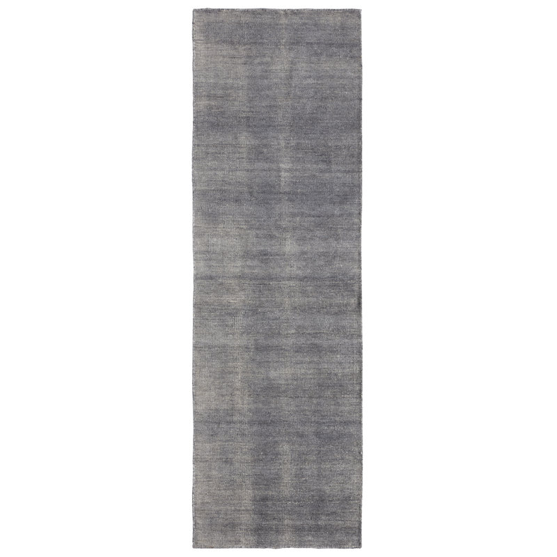 Tapis brun / noir uni / extérieur tissé à la main Brynn (3 pi x 10 pi), Tapis de couloir : 3 pi x 10 pi