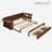 Multifunctional Daybed With Storage Drawer, Open Compartments And Hydraulic Side Table-425521172-425521173