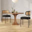 Ambri Rattan Back Fabric Upholstered Side Chair-793124535-777129695