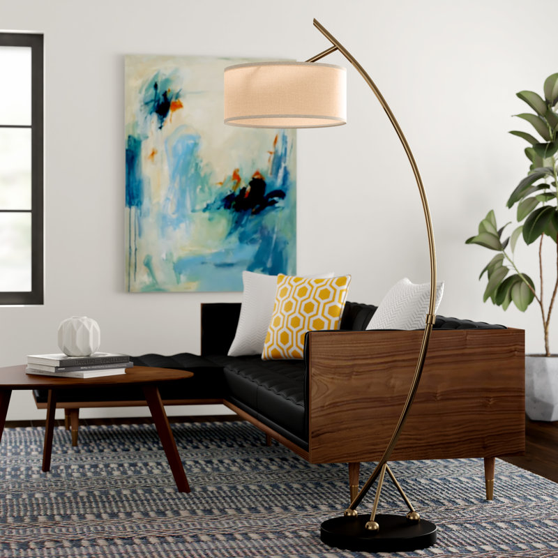 Bisharo 68'' Black Arched Floor Lamp