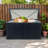 215 Gallon Large Capacity Deck Box, Outdoor Metal Storage Box,  With Lockable Lid & Waterproof Roof For Garden Tools, Pool & Patio Furniture