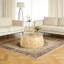 Table basse de 34,65 po en bois aggloméré de haute qualité de couleur naturelle, table basse industrielle moderne entièrement assemblée, idéale pour la maison et la cuisine