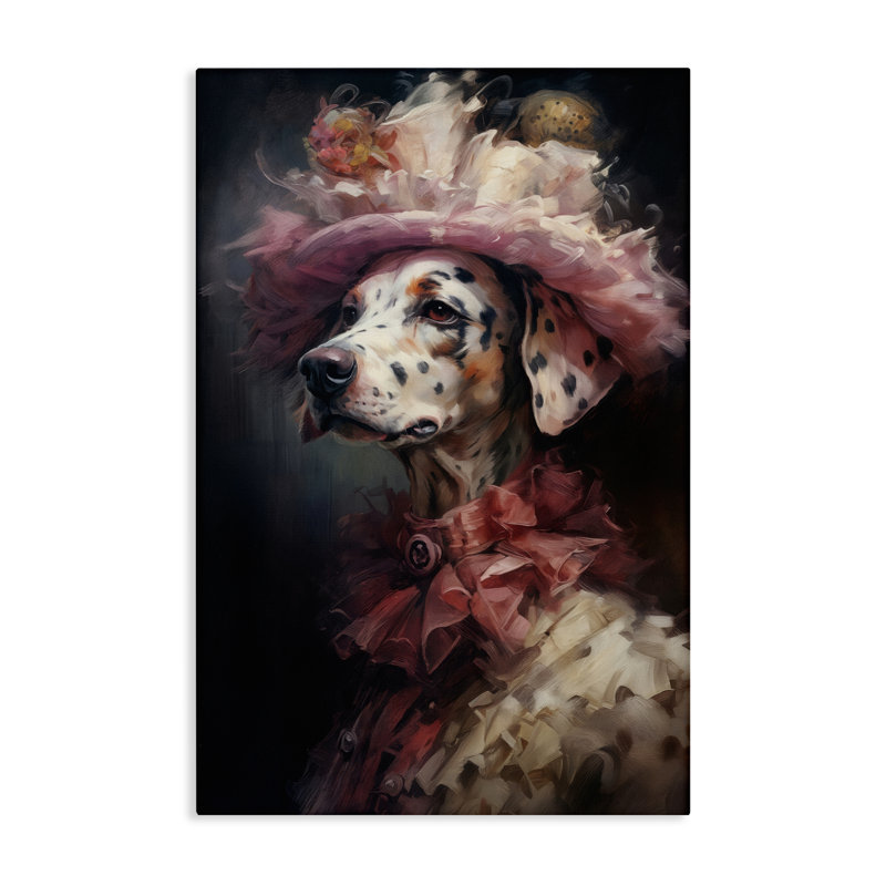 Toile de l'époque victorienne dalmatienne, design par Wumples, H 24 po x l 16 po
