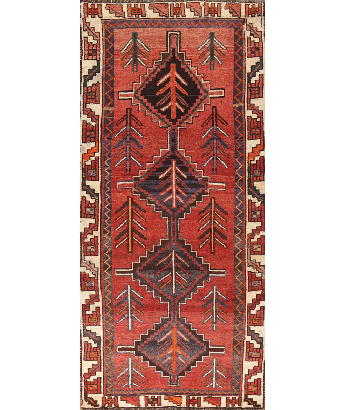 Tapis de couloir géométrique traditionnel 4 x 10
