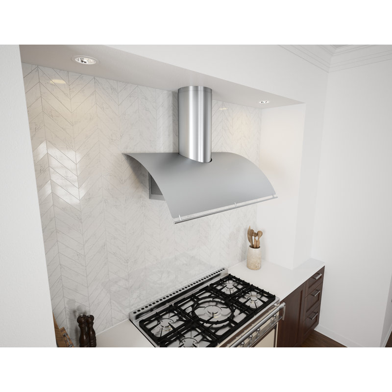 Zephyr Okeanito 36 in. Wall Mount Range Hood with LED Lights, Stainless Steel, 42"