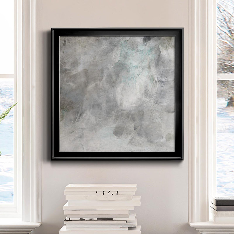 Teinte douce - peinture sur toile encadrée, Cadre noir, H 26,5 po x l 26,5 po x P 1,5 po