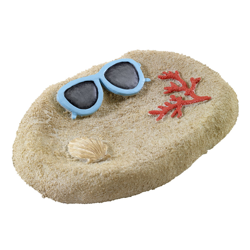 Beach Mode Elliptical Sand and Coral Soap Dish