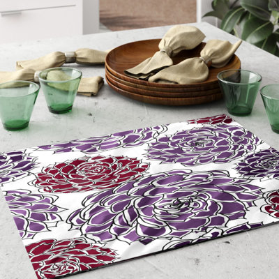 Gorrell Polyester Floral Rectangle Placemat