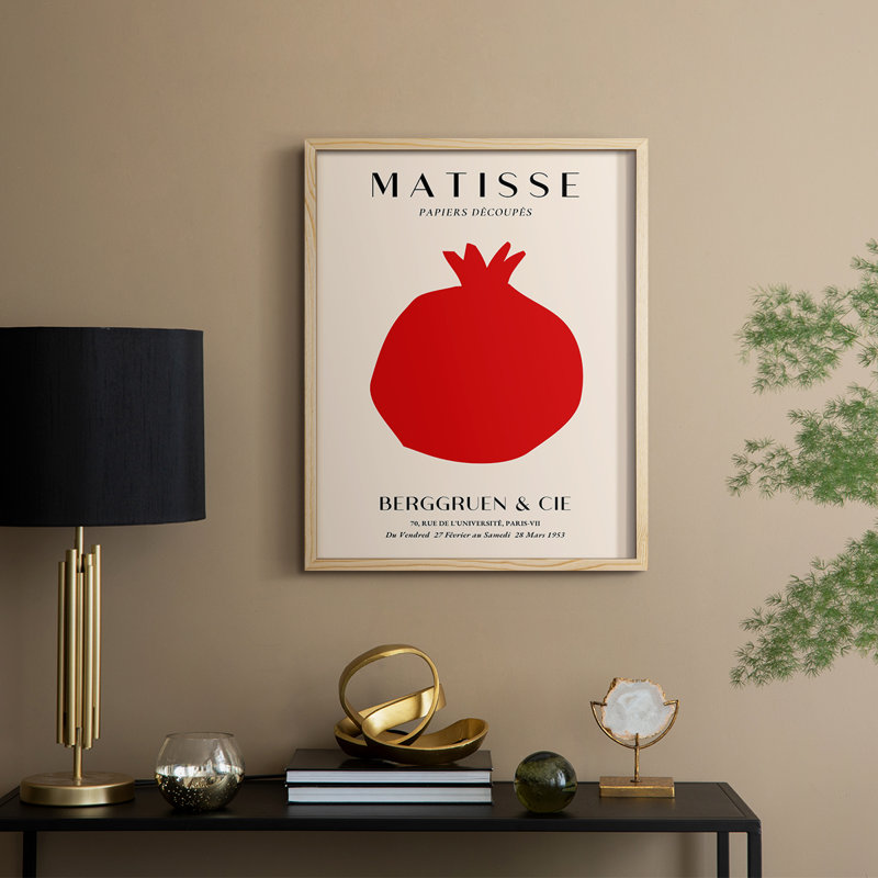 Matisse CLXII, reproduction d'art encadrée - bois massif, H 11 po x l 9 po