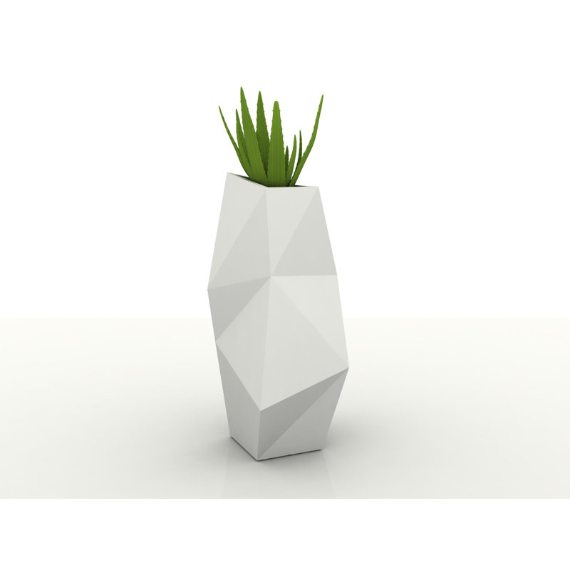 Faz Resin Pot Planter, 62.5" H x 24" W x 26.75" D, Ecru