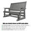 Banc oscillant 3 places en poly Lumber-411507150