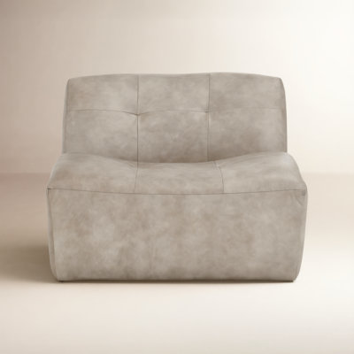 Etty 40" W Tufted Polyester Swivel Slipper Chair