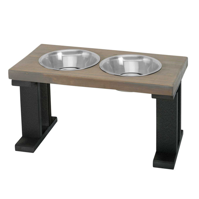 Elevated Feeder, Medium (12"), Black/Gray