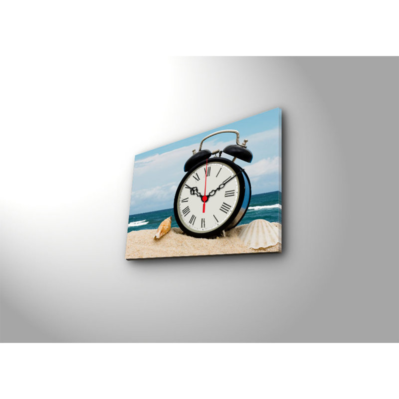 Elegant Decorative Canvas Wall Clock, 12 x 16 inches | 100% Suede Canvas, 100% Wooden Frame (Thickness: 1.2 inches) | Stylish Home Decor for Living Room, Bedroom, Office | Unique Design & Timeless Appeal