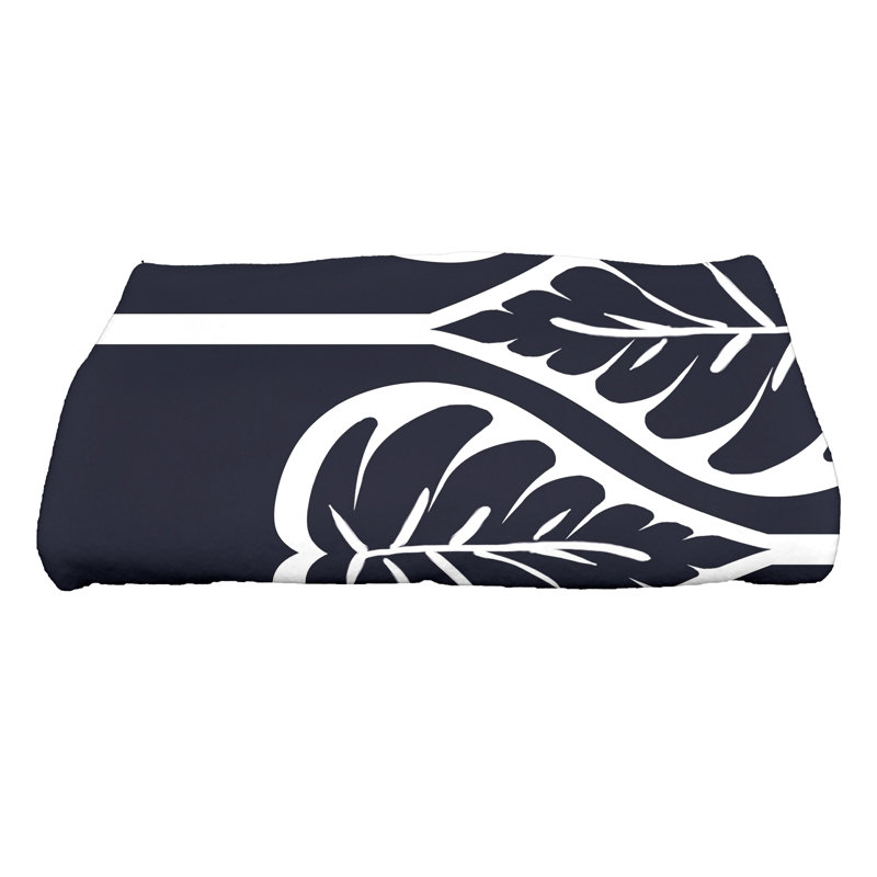 Serviette de bain en microfibre Sigsbee, Bleu marine