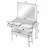Modern Makeup Table Set with Stool