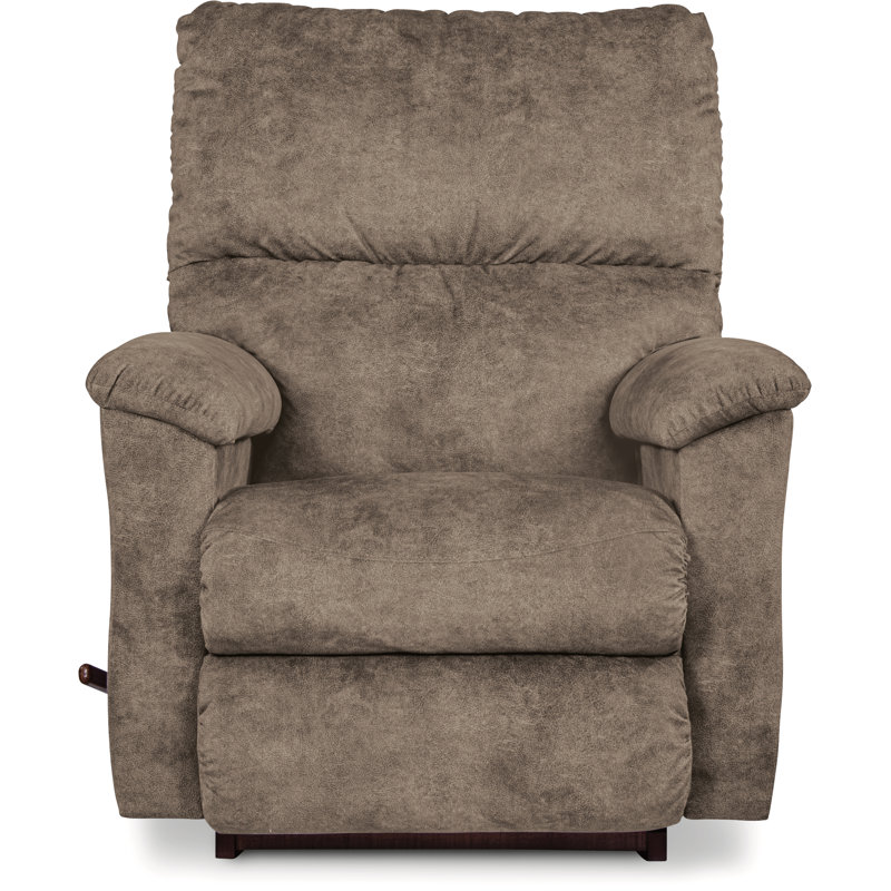 Brooks Rocking Recliner with iClean Fabric, Manual, i-Outlier Mushroom Performance Microfiber