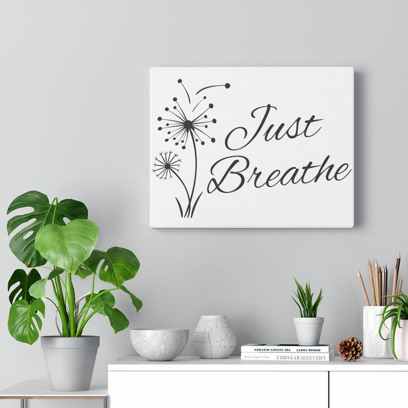 Canvas Just Breathe - Wrapped Canvas Print