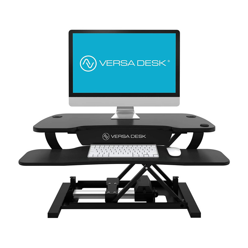 Adjustable Height Steel Standing Desk Converter, 20" H x 36" W x 24" D