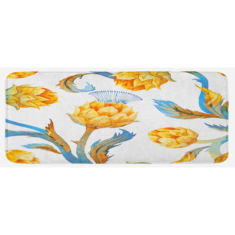 Global Inspired Solid Color Polyester Kitchen Mat