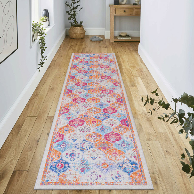 2'6''X10' Runner, Washable Rug, Low-Pile, Non-Slip, Non-Shedding, Foldable, Kid & Pet Friendly - Area Rugs For Living Room, Bedroom, Kitchen, Dining Room Rug