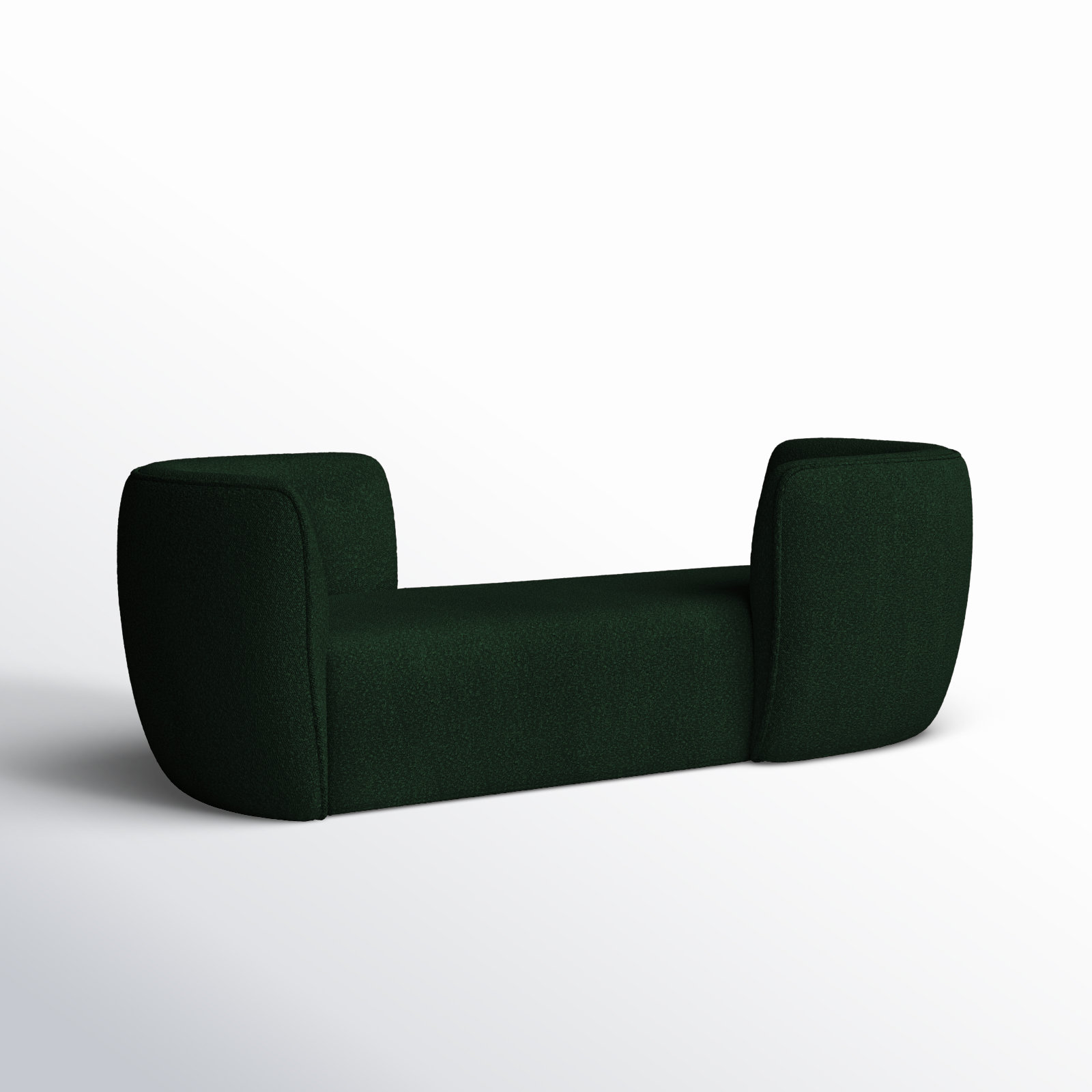 Hilton Boucle Chaise Lounge, Green Boucle Fabric