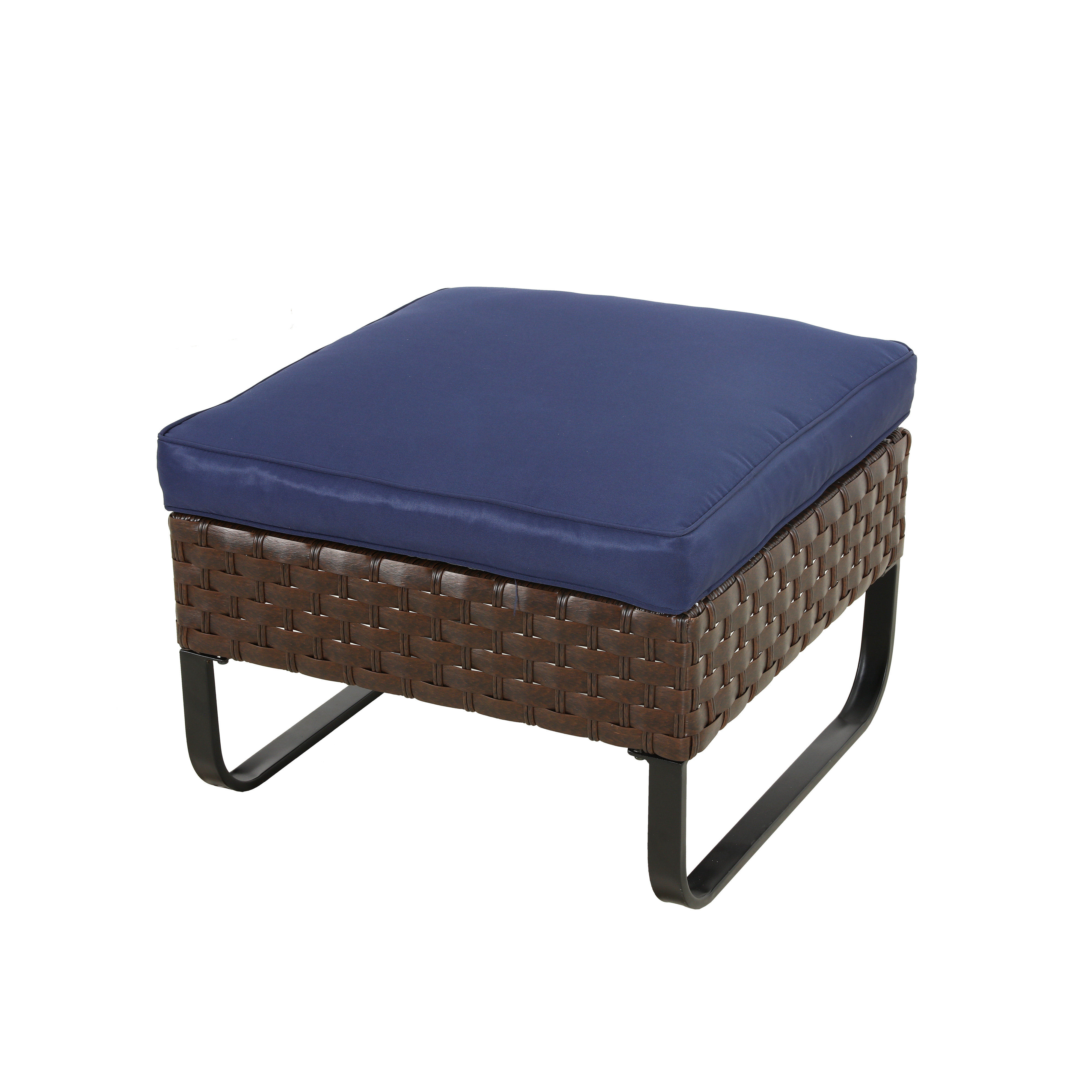 Andover Mills™ Heiman Wicker Outdoor Ottoman with Sunbrella® Cushion & Reviews Wayfair