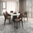 Newsom Modern Curved Open-Back Upholstered Dining Chair with Sturdy Iron Metal Legs, Heavy-Duty 440 lb. Weight Capacity - Perfect for Dining Room, Kitchen, or Vanity-30999663-30984026