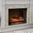 Faux Stone Electric Fire Place Mantel White-1052598458