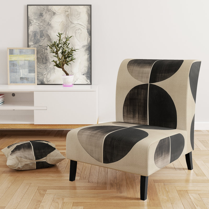 Upholstered Accent Chair, Slipper Armless