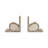 Modern Onyx and Marble Bookends Decorative Book Ends for Home Decor, Bookshelf Styling, or Office Desk Set of 2, 6", Beige & Ivory