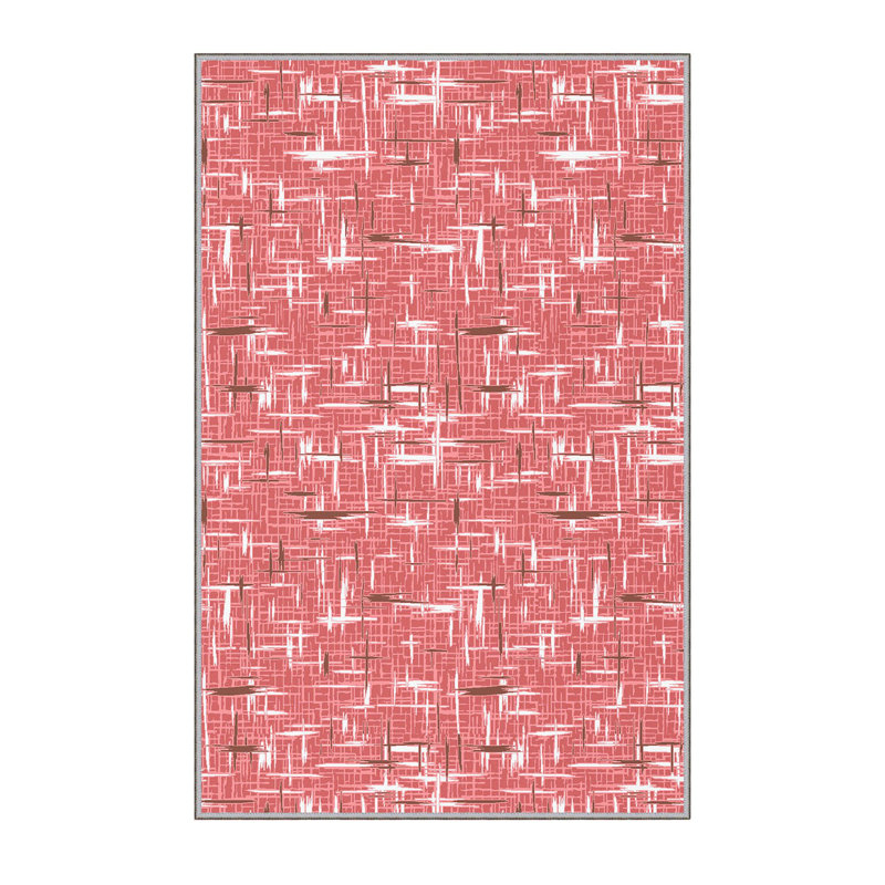Stylish Hall Carpet 2.6 x 4.9 Feet, 100% Polyester with 8 mm Pile Height | Antibacterial, Non-Slip PVC Felt Dot Underside | Machine Washable, 3D Digital Printing | Perfect for Home Entryways & Living Spaces