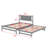 Platform Bed With Adjustable Trundle-198232460