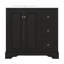 Meuble-lavabo de 36 po avec lavabo en céramique, meuble-lavabo avec 2 portes à fermeture douce, une tablette réglable en forme de U et 3 tiroirs-281544101