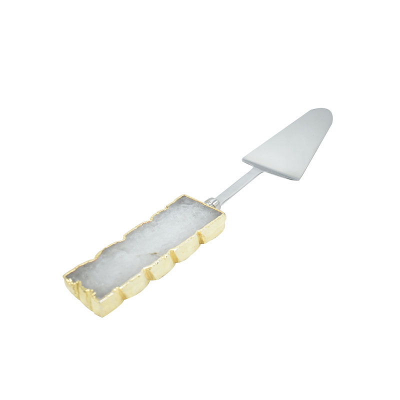 Stainless Steel Cake Server, White