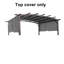 Housse de remplacement pour auvent universel pour structure de pergola extérieure incurvée de 12 pi x 9 pi