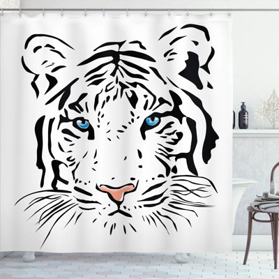 Tattoo Shower Curtain with Hooks Included