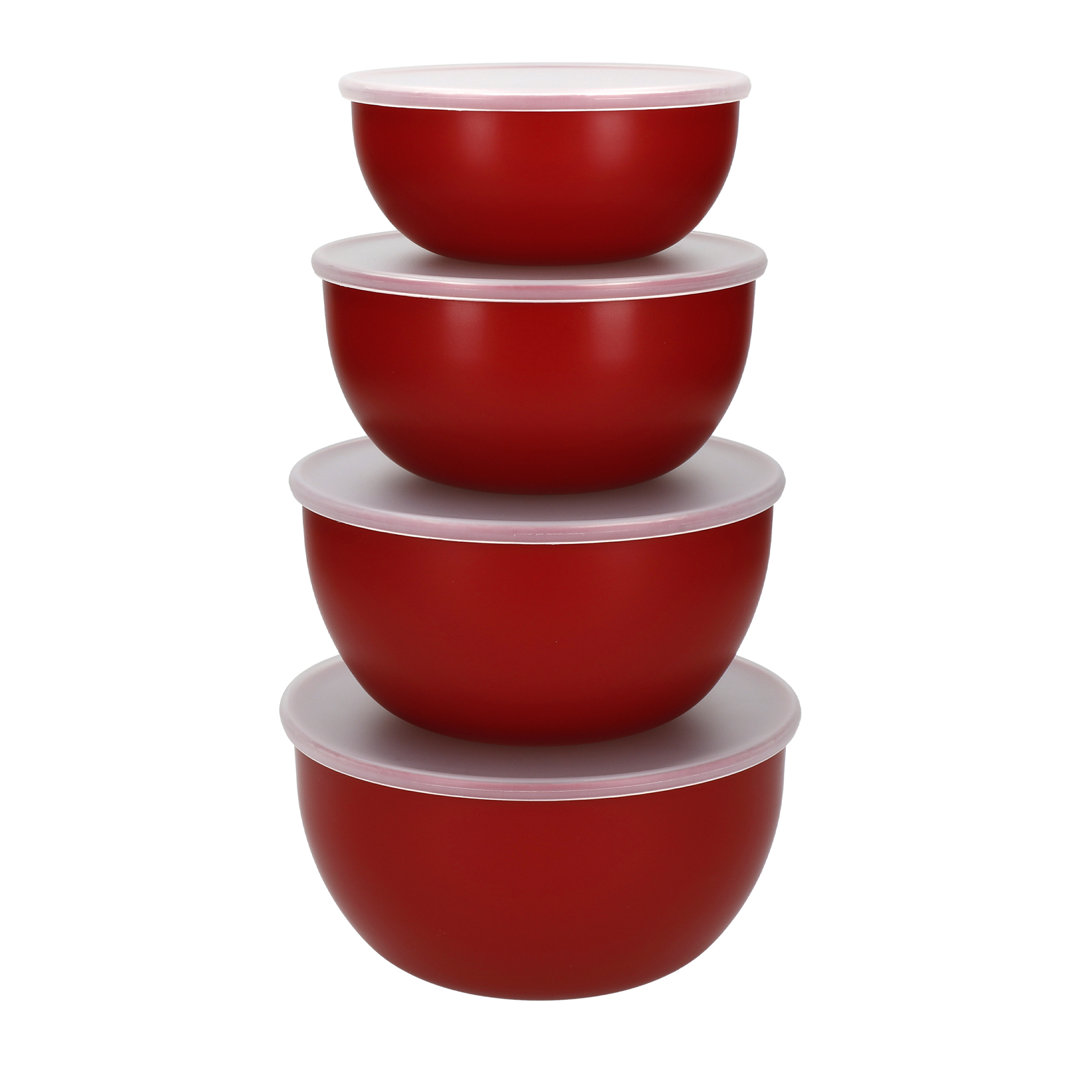 Kitchenaid Red 4Pc Meal Prep Bowls Set With Lids - Empire - Plastic - Food Storage - Image 3