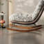 Chaise berçante en bois massif luxueuse et confortable