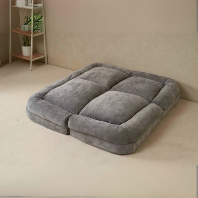 Canapé-lit double convertible pliable, gris, réglable en 18 positions, multifonctionnel et peu encombrant pour la vie moderne
