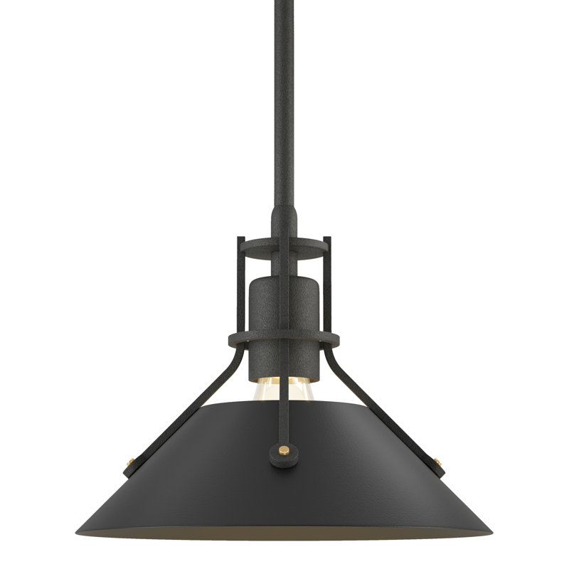 Henry 1 - Light Single Cone Pendant, Natural Iron, Black