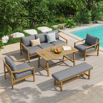 5-Piece Outdoor Seating Group With Cushions
