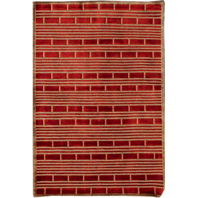 Hand-Knotted High-Quality Wine Area Rug