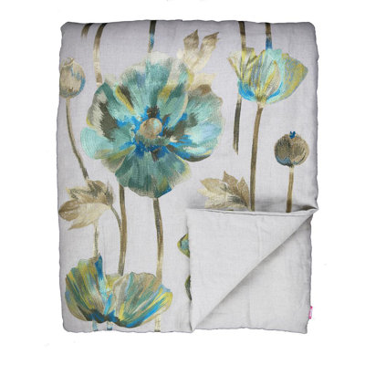 Opium Embroidered Throw Blanket