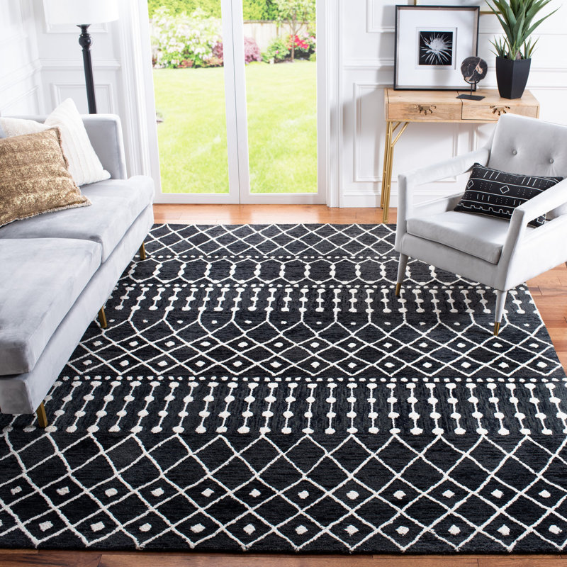 Tapis en laine touffeté à la main Dillard, Rectangle 8 pi x 10 pi